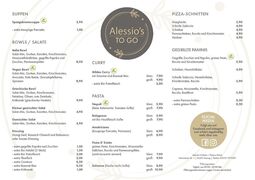 A menu of Alessio‘s