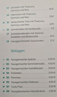 A menu of Schmausers