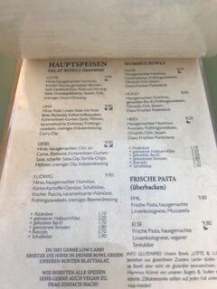 A menu of Luuc