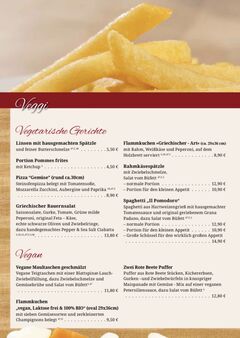 A menu of Haus am See