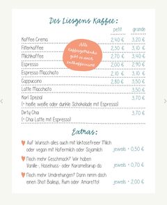 A menu of Liesgen