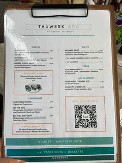 A menu of Tauwerk ASC