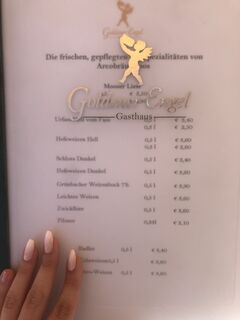 A menu of Goldener Engel