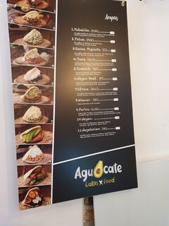 A menu of Aguacate