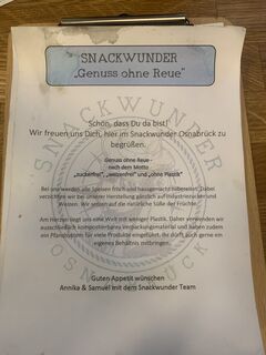 A menu of Snackwunder