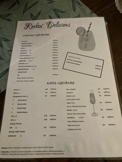 A menu of Rockin Delicious