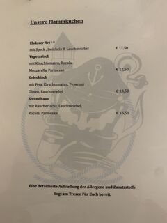 A menu of Brücke 10 im Strandhaus