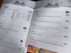 A menu of Blauths Bahnhofstraße