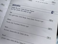 A menu of Blauths Bahnhofstraße