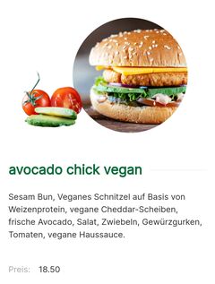 A menu of Big Vegan