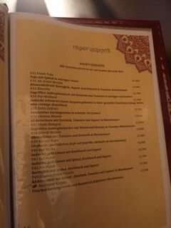 A menu of Desi Zaika
