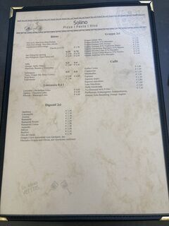 A menu of Solino