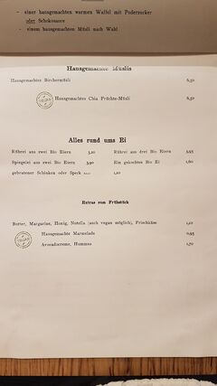 A menu of Heimat