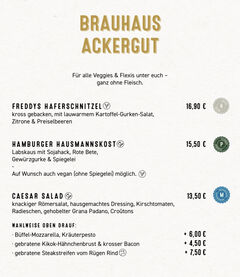 A menu of Altes Mädchen