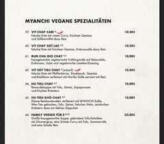 A menu of Myanchi