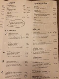 A menu of Café Schellack